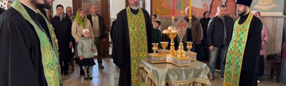 04 апреля, в субботу, накануне праздника Входа Господня в Иерусалим, в нашем храме было совершено всенощное бдение.